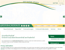 Tablet Screenshot of gruenbacherhof.it